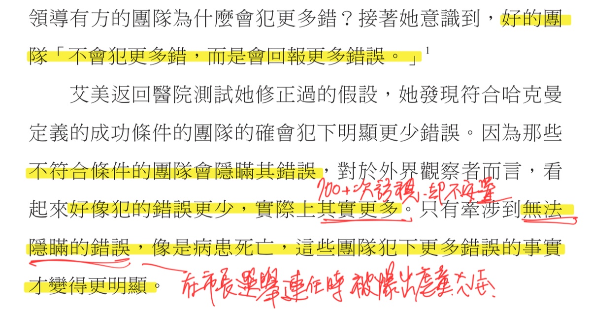 看起來沒犯什麼錯，是因為問題都沒有被提出來